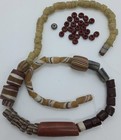 85 Assorted Brown African Trade Beads Many Are Vintage