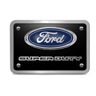Ford Super-duty 3d Logo Black Thick Solid Billet Aluminum 2 Inch Tow Hitch Cover