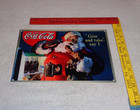 Vintage Drink Coca Cola W  Santa Claus   Bottle 12  Metal Soda Gasoline Oil Sign