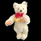 Vintage 1983 Steiff White Mohair Original Teddy Bear Teddybar  0203 41 15  Tags