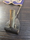 Vintage Funeral Procession Car Flag Metal Clamp Window Purple Flag  White Cross