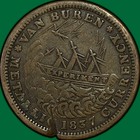1841 1837 Webster Credit Currency Van Buren Hard Times Token Vf  Damage  37921