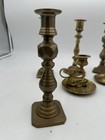 Vintage Brass Candle Holder Candlestick Lot Of 6 Collection Variety