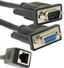 Xmsjsiy Db9 Rs232 To Rj45 Extender  9-pin Serial Port Female male 2-cable 