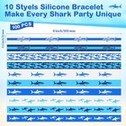 40 Pieces Shark Party Favors Ocean Silicone Bracelets Rubber Wristbands Bulk    