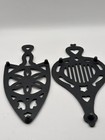 Vintage Black Cast Iron Trivets Em10 152 And 150