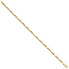 14k Yellow Gold 4mm Double-sided Heart Anklet  10 Inch