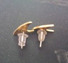 Star Trek Classic Tv Series Logo Gold Toned Earrings