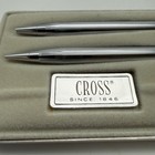 Vintage Cross Chrome Pen Pencil Set Emporium Capwell Employee Service Gift Box