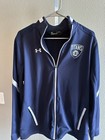 Under Armour Men   s Xl Navy white Full Zip Track Jacket Pockets Loose Fit-exc 