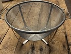 Vintage Footed Wire Mesh Strainer Colander With Handles