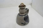 Handmade Rowe Pottery Oil Lamp Cambridge Wisconsin 1985 5 5  Tall Heart