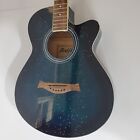 Vintage Blue Baffin Acoustic Guitar 6 String Model Jg-409ct Full Size 4 4 Custom