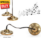 Tingsha Cymbals Meditation Chime Bells  2 5 Inch Brass Tibetan Tingsha Bells Rel