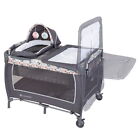 Nursery Center Playard Sturdy Full Bassinet Diaper Changer Baby Playpen 2 Wheels