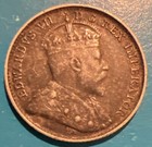 1908 Large  8   Very Fine   Canadian Five Cents Silver Coin  925 Silver  rare 