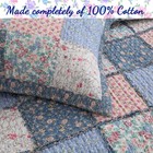 Mraz Blue red Real Patchwork 100 cotton 3-piece Quilt Set  Bedspread  Coverlet