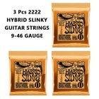 3 Sets Ernie Ball 2222 Hybrid Slinky Electric Guitar Strings 9-46