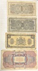4 - Netherlands Dutch 1945 Notes 1  2 5  2 5  10 Gulden Lot
