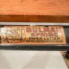Vintage Antique Bulman Spring 15    Countertop Roll Paper Cutter W Paper Roll Read