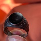 Extremely Very Rare Ancient Silver Roman Ring Black Stone Old Artifact Authentic