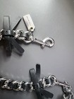 Coach Black Silver Bow Chain Handbag Strap For Women Fashionable Accessory