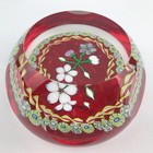 Perthshire 1986b Bouquet Lampwork Flower Millefiori Twist Facet Red Paperweight