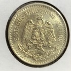 1914 Mexico 50 Cetavos Silver Coin Au