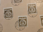 Eagle W Swastika Stamps X 14 W Cover Ww2 Wwii Nazi German Third Reich Envelope