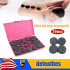 Natural Massage Stones Hot Spa Rock Basalt Stone With Heater Box 20 Pcs set Usa