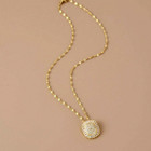 Woman Necklace Cz Charm Pendant 18k Gold Plated Stainless Steel Chain Jewelry