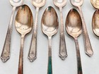Holmes Edwards Silver Plate 12 Teaspoons Pageant Inlaid Is Vintage