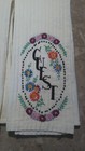 Vintage Handmade Embroidered Flour Sack Towels Set Of 2 Floral