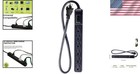 Heavy Duty 6 Outlet Surge Protector With 90 Joules - Perfect For Electronics
