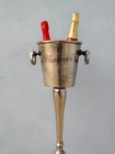 Nautical Wine Cooler Ice Floor Standing Silver Champagne Bucket Distressed Look