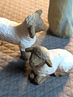Willow Tree Little Shepherdess Nativity Figurine Set 3pc W 2 Sheep 26106