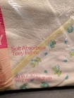 Baby Hooded Towel Soft Absorbent Terry Fabric 30x30 In White Floral Trim