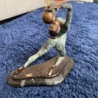 15  Signed Bronze Statue Nude Gymnast Art Deco Sculpture On Marble Base 17 100 