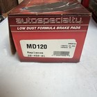 Auto Specialty Asbestos Free Silver Stop Brake Pads Md120  Nos In Sealed Wrap