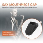 Rubber Clarinet Saxophone Mouthpiece Protect Delicate Tip Black T6w56335