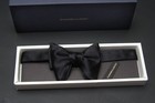 Men s Bow Tie 100 silk Charmeuse Black Self Tied Bow Tie Small Compact Butterfly