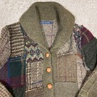 Polo Country Ralph Lauren Patchwork  Knit Cardigan Vintage L
