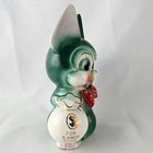 Rare Vtg Original Arnart Creations Japan Green Porcelain Squirrel Coin Bank