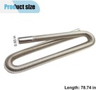 78 7 Inches Stainless Steel Exhaust Hose  1 Inch Exhaust Extension  Flexible