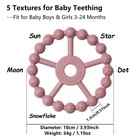 Pack Of 3 Silicone Baby Teething Toys For 0-24 Months  Easy Grip  Bpa-free