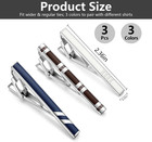 Stainless Steel Tie Clips For Men Classic Tie Bar Clip Set