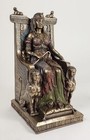 Egyptian Queen Cleopatra On Throne Statue   Sculpture Bronze Finish Egypt