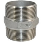 2  2 Inch Npt Stainless Steel 304 Pipe Thread Male Hex Nipple Fitting Adapter