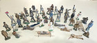 Antique 45 Pc  Mixed Lot 1930 s Barclay manoil- Wwi Grey Metal Lead Toy Soldiers