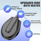 50w Bird Bath Heater For Winter  Birdbaths De-icer With Thermostatically Control